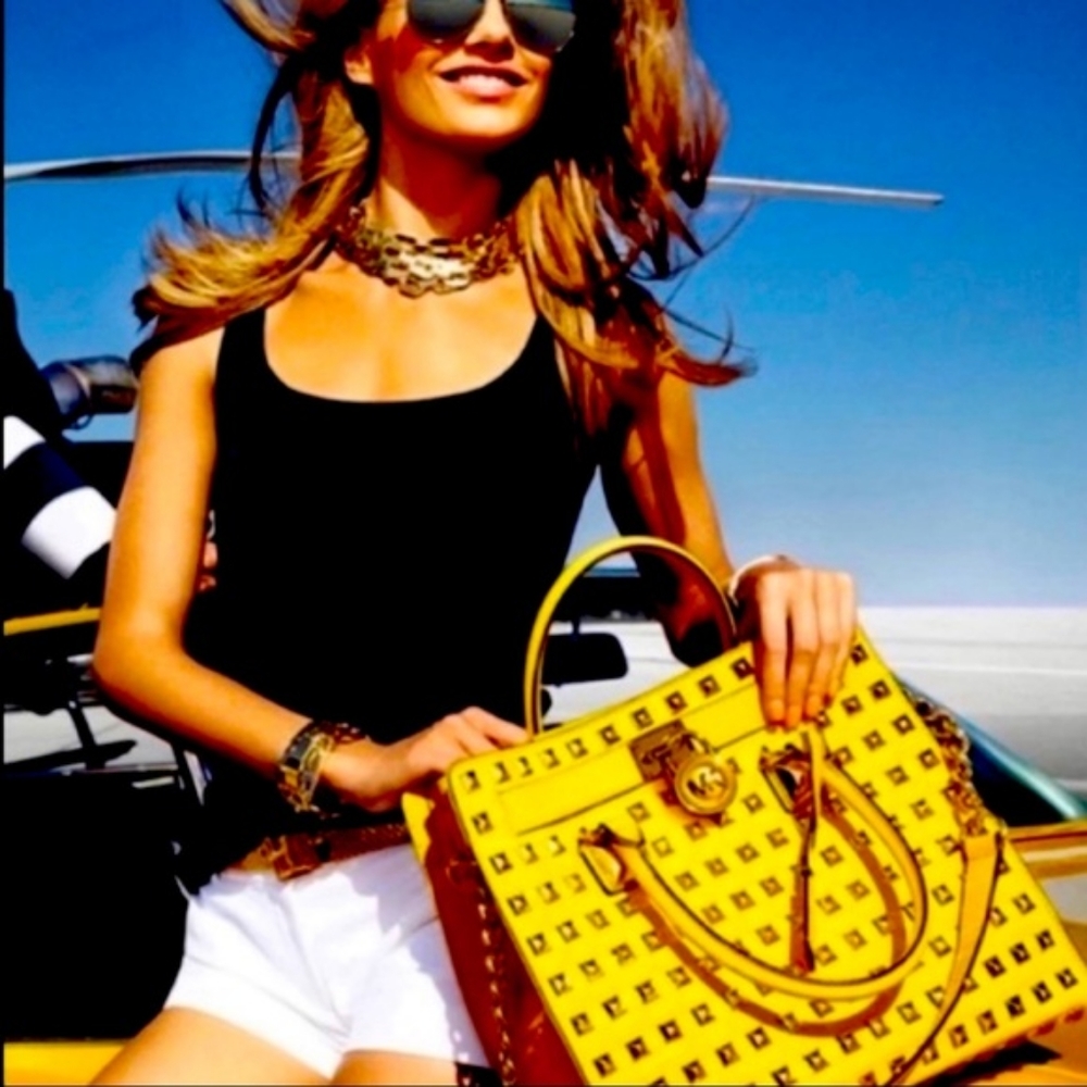 Michael Kors yellow studded Hamilton
